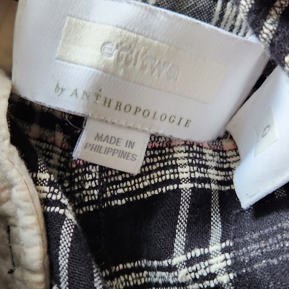 Anthropologie plaid print wide leg culottes pants - Picture 6 of 6